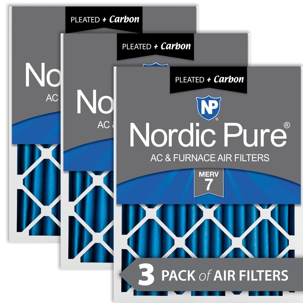 Nordic Pure 20x24x2 MERV 14 Carbon AC Furnace Air Filters