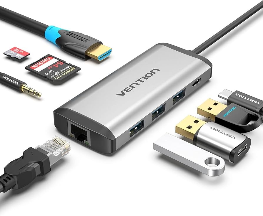 Vention Type C to Multi-Function 9 in 1 Docking Station